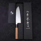 Santoku AUS-10 Nashiji Damascus Zelkova Handle 165mm-[Musashi]-[Japanese-Kitchen-Knives]