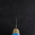 Santoku AUS-10 Nickel Damascus Buffalo Turquoise Handle 170mm-[Musashi]-[Japanese-Kitchen-Knives]