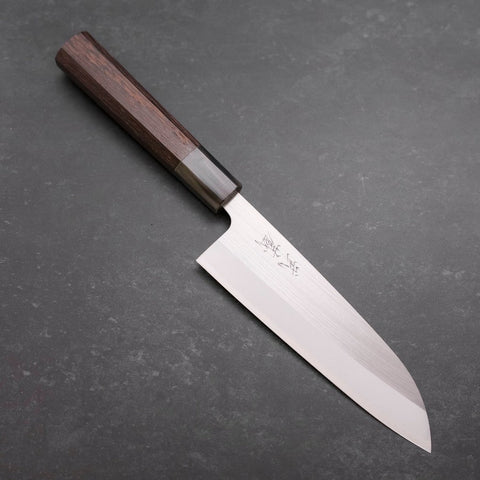Santoku AUS-10 Pulido Mango de Wengué con Cuerno de Búfalo 165 mm