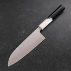 Santoku AUS-10 Polished Ocean Black White Handle 165mm-[Musashi]-[Japanese-Kitchen-Knives]