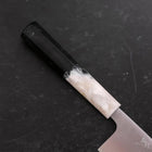 Santoku AUS-10 Polished Ocean Black White Handle 165mm-[Musashi]-[Japanese-Kitchen-Knives]