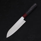 Santoku AUS-10 Tsuchime Damascus Cherry Handle 170mm-[Musashi]-[Japanese-Kitchen-Knives]