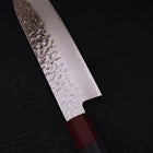 Santoku AUS-10 Tsuchime Damascus Cherry Handle 170mm-[Musashi]-[Japanese-Kitchen-Knives]