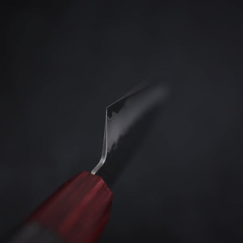 Santoku AUS-10 Tsuchime Damascus Cherry Handle 170mm-[Musashi]-[Japanese-Kitchen-Knives]