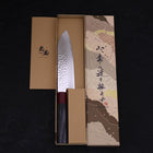 Santoku AUS-10 Tsuchime Damascus Cherry Handle 170mm-[Musashi]-[Japanese-Kitchen-Knives]