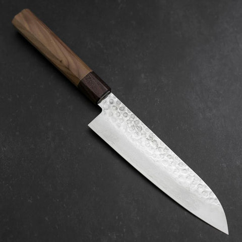 Santoku AUS-10 Tsuchime Damasco Mango de Nogal Palisandro 180mm