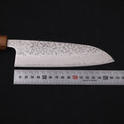 Santoku AUS-10 Tsuchime Damascus Yaki Urushi Handle 165mm-[Musashi]-[Japanese-Kitchen-Knives]