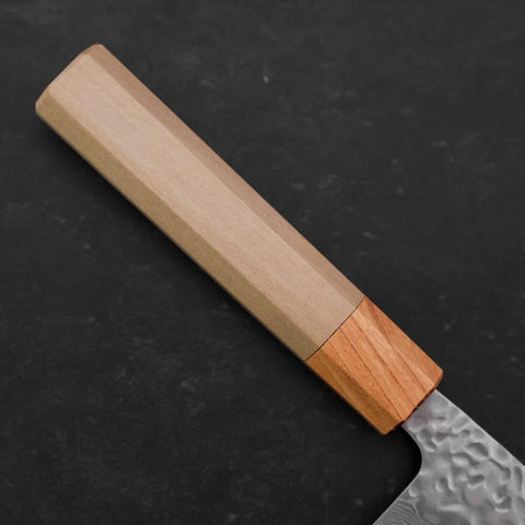 Santoku AUS-10 Tsuchime Damascus Zelkova Magnolia Handle 165mm (6.5”)