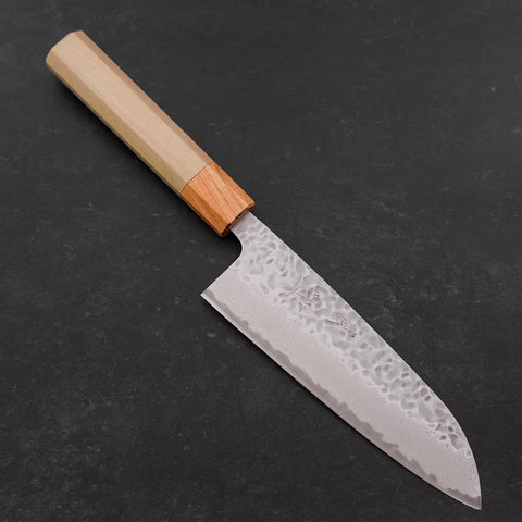 Santoku AUS-10 Tsuchime Damascus Zelkova Magnolia Handle 165mm (6.5”)