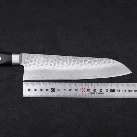 Santoku AUS-10 Tsuchime Western Black Handle 180mm