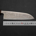 Santoku AUS-10 Wave Nickel Damascus Sumi Urushi Handle 165mm-[Musashi]-[Japanese-Kitchen-Knives]