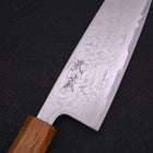 Santoku AUS-10 Wave Nickel Damascus Yaki Urushi Handle 165mm-[Musashi]-[Japanese-Kitchen-Knives]