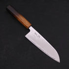 Santoku AUS-10 Wave Nickel Damascus Yaki Urushi Handle 165mm-[Musashi]-[Japanese-Kitchen-Knives]