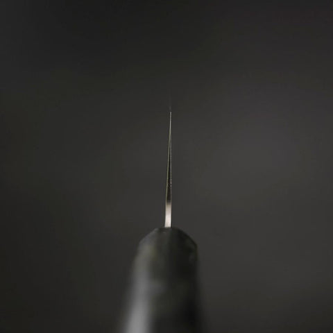 Santoku AUS-8 Polished Ocean Black Handle 165mm-[Musashi]-[Japanese-Kitchen-Knives]