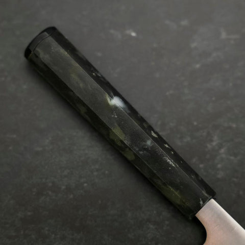 Santoku AUS-8 Polished Ocean Black Handle 165mm-[Musashi]-[Japanese-Kitchen-Knives]