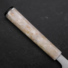 Santoku AUS-8 Polished Ocean White Handle 165mm-[Musashi]-[Japanese-Kitchen-Knives]