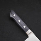 Santoku AUS-8 Polished Western Blue Handle 180mm-[Musashi]-[Japanese-Kitchen-Knives]