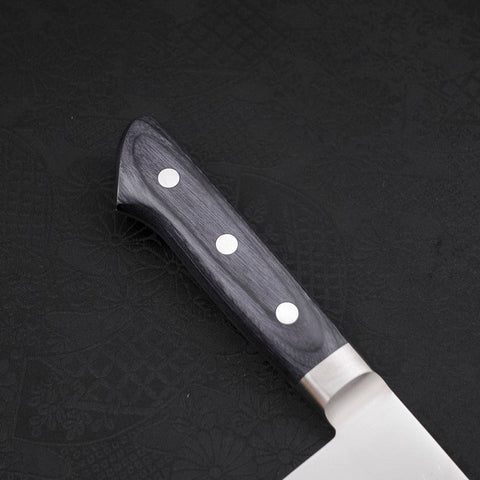 Santoku AUS-8 Polished Western Blue Handle 180mm-[Musashi]-[Japanese-Kitchen-Knives]