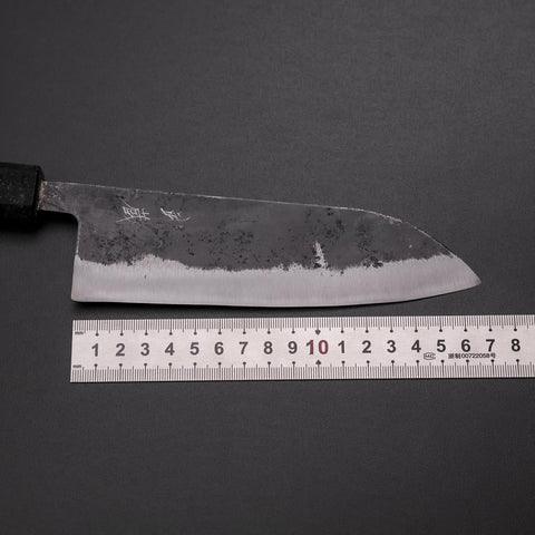 Santoku Blue Steel #2 Kurouchi Mango Ishime Urushi Negro 165mm