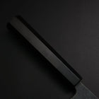 Santoku Blue Steel #2 Kurouchi Buffalo Ebony Handle 165mm (6.5”)-[Musashi]-[Japanese-Kitchen-Knives]