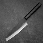 Santoku Blue Steel #2 Kurouchi Chokin Crane Buffalo Ebony Handle 165mm-[Musashi]-[Japanese-Kitchen-Knives]