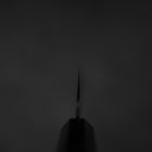 Santoku Blue Steel #2 Kurouchi Chokin Crane Buffalo Ebony Handle 165mm-[Musashi]-[Japanese-Kitchen-Knives]