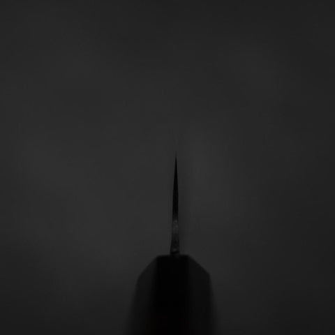 Santoku Blue Steel #2 Kurouchi Chokin Dragon Buffalo Ebony Handle 165mm (6.5”)-[Musashi]-[Japanese-Kitchen-Knives]