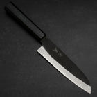 Santoku Blue Steel #2 Kurouchi Dark Blue Urushi Handle 165mm (6.5”)-[Musashi]-[Japanese-Kitchen-Knives]