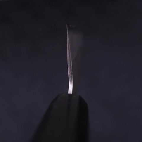 Santoku Blue Steel #2 Nashiji Stainless Clad Ebony Handle 165mm-[Musashi]-[Japanese-Kitchen-Knives]
