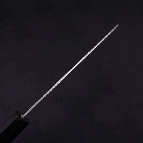 Santoku Blue Steel #2 Nashiji Stainless Clad Ebony Handle 165mm-[Musashi]-[Japanese-Kitchen-Knives]
