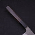 Santoku Blue Steel #2 Nashiji Stainless Clad Ebony Handle 165mm-[Musashi]-[Japanese-Kitchen-Knives]