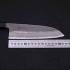 Santoku Blue Steel #2 Nashiji Stainless Clad Ebony Handle 165mm-[Musashi]-[Japanese-Kitchen-Knives]