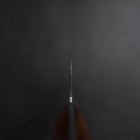 Santoku Blue Steel #2 Stainless Clad Colored Damascus Western Ironwood Handle 180mm-[Musashi]-[Japanese-Kitchen-Knives]