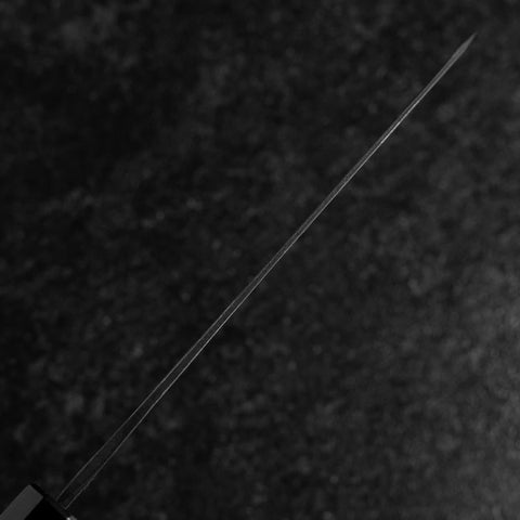 Santoku Blue Steel #2 Stainless Clad Kurouchi Buffalo Walnut Handle 165mm (6.5”)-[Musashi]-[Japanese-Kitchen-Knives]