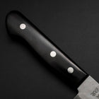 Santoku Blue Steel #2 Stainless Clad Tsuchime Western Handle Black 165mm (6.5”)-[Musashi]-[Japanese-Kitchen-Knives]