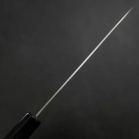 Santoku Blue Super Polished Buffalo Ebony Handle 165mm-[Musashi]-[Japanese-Kitchen-Knives]