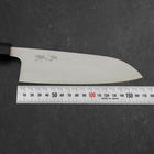 Santoku Blue Super Polished Buffalo Ebony Handle 165mm-[Musashi]-[Japanese-Kitchen-Knives]