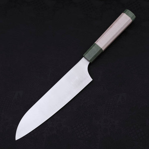 Santoku Blue Super Pulido Mango de Arce Verde 180mm