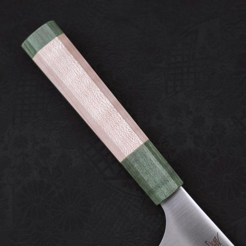 Santoku Blue Super Pulido Mango de Arce Verde 180mm