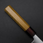 Santoku Blue Super Polished Zelkova Handle 165mm-[Musashi]-[Japanese-Kitchen-Knives]