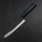 Santoku Blue Steel #1 Kurouchi Dark Blue Urushi Handle 180mm-[Musashi]-[Japanese-Kitchen-Knives]