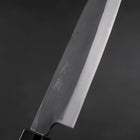Santoku Blue Steel #1 Stainless Clad Kurouchi Buffalo Magnolia Handle 165mm-[Musashi]-[Japanese-Kitchen-Knives]