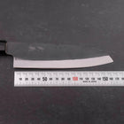 Santoku Blue Steel #1 Stainless Clad Kurouchi Buffalo Magnolia Handle 165mm-[Musashi]-[Japanese-Kitchen-Knives]