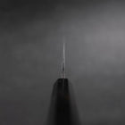 Santoku Blue Steel #2 Damascus Buffalo Ebony Handle 165mm-[Musashi]-[Japanese-Kitchen-Knives]