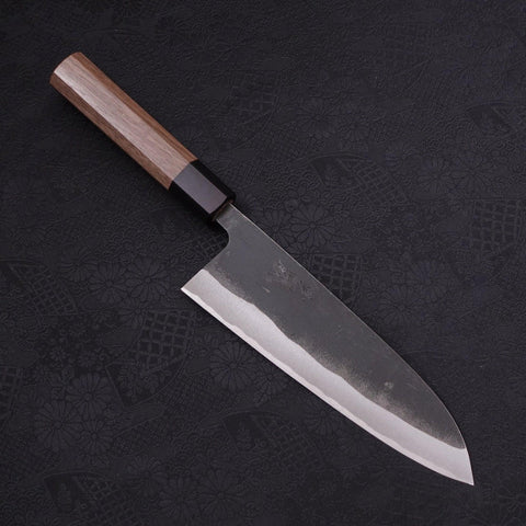 Santoku Blue Steel #2 Hon-Kurouchi Walnut Handle 190mm