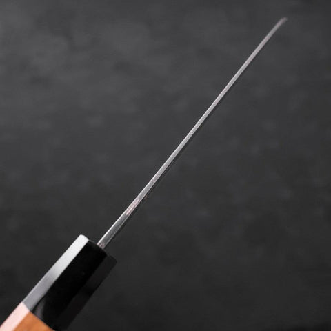 Santoku Blue Steel #2 Kurouchi Buffalo Teak Handle 165mm-[Musashi]-[Japanese-Kitchen-Knives]
