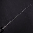 Santoku Blue Steel #2 Kurouchi Chokin Sakura-Fuji Buffalo Ebony Handle 170mm-[Musashi]-[Japanese-Kitchen-Knives]