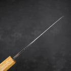 Santoku Blue Steel #2 Kurouchi Oak Handle 165mm-[Musashi]-[Japanese-Kitchen-Knives]