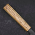 Santoku Blue Steel #2 Kurouchi Oak Handle 165mm-[Musashi]-[Japanese-Kitchen-Knives]