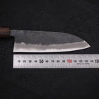 Santoku Blue Steel #2 Kurouchi Sumi Urushi Handle 135mm-[Musashi]-[Japanese-Kitchen-Knives]